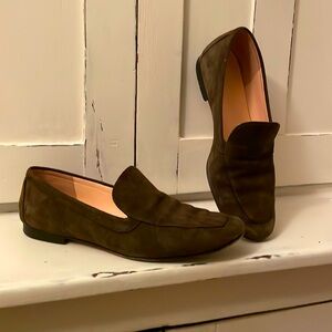 JCREW dark green loafers